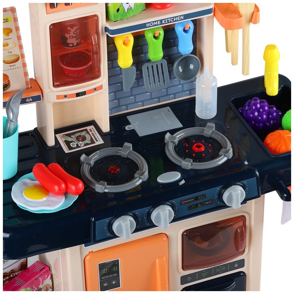 Кухня со звуком. Детская кухня Kitchen Spray Intelligent 42 детали. Spray Kitchen кухня детская 88 предметов. Продукты меняющие цвет кухня детская. Игрушечная кухня spraying Kitchen Multi -function 93 PCS С водой.