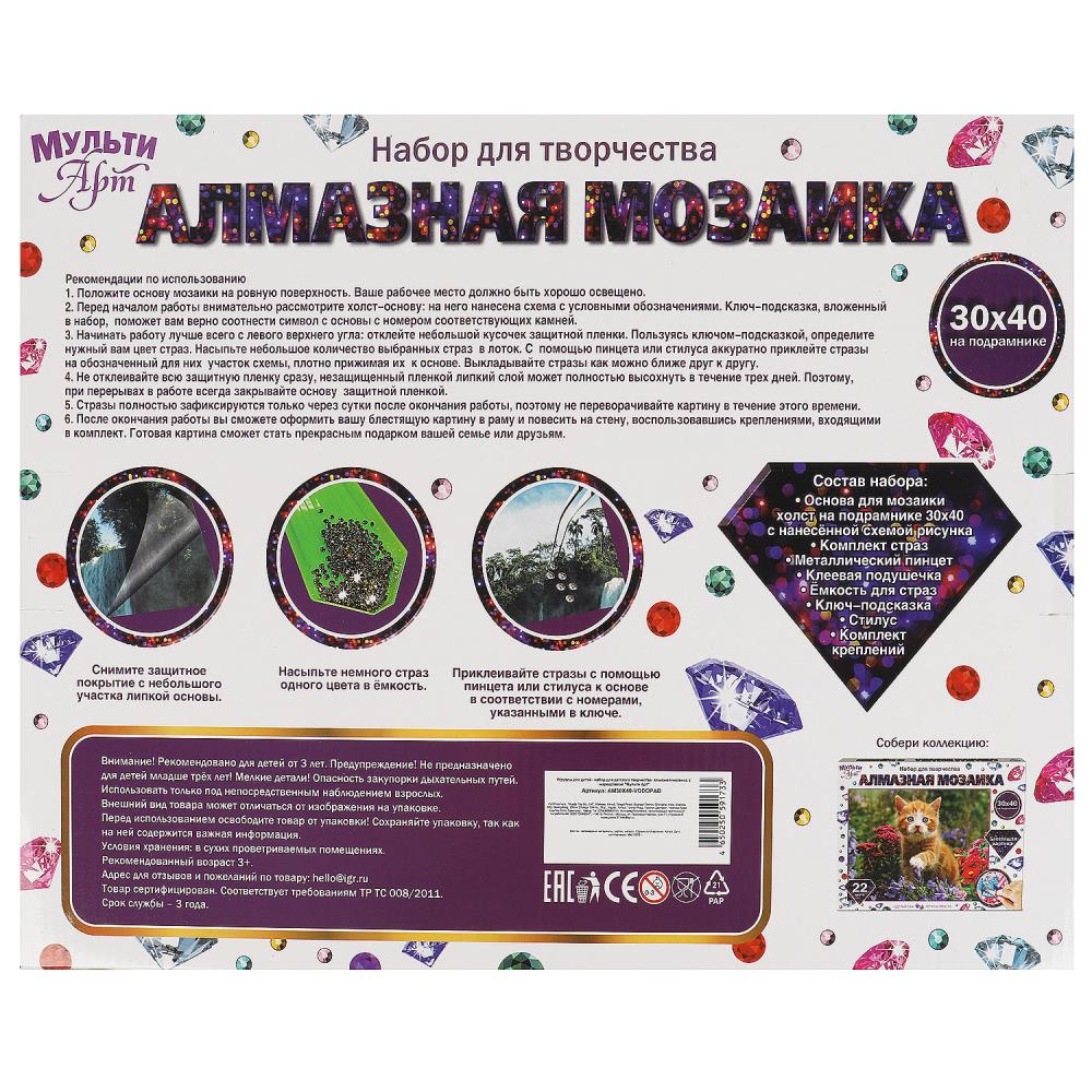 Алмазная мозаика 30 х 40 см 